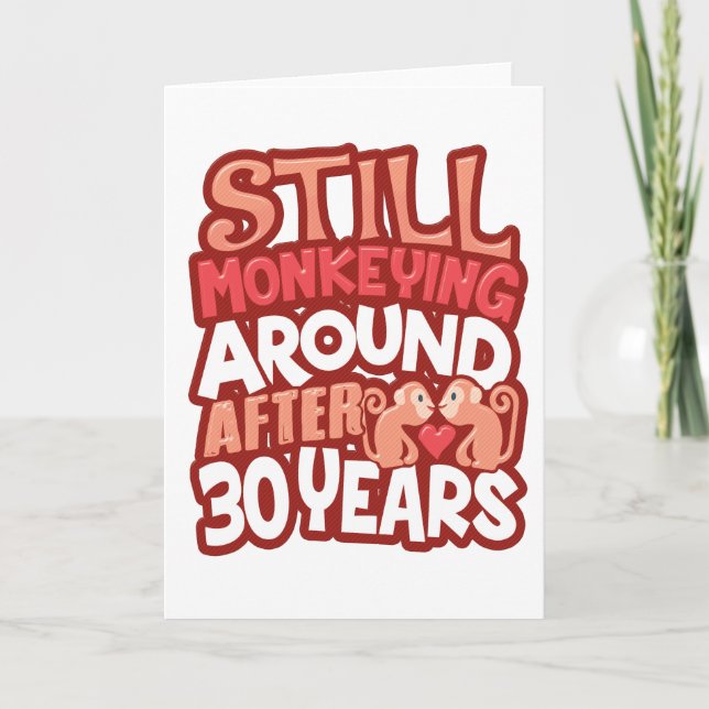 Tarjeta El 30° aniversario del Boda sigue de moda (Anverso)