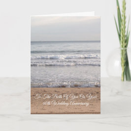 Tarjeta El 40 aniversario Boda personalizado de la costa