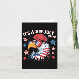 Tarjeta El 4 De Julio Bruh Bald Eagle Niños Niños