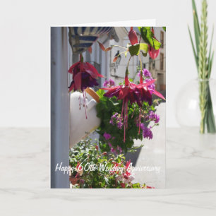 Tarjeta El 60 aniversario Boda de las Fuchsias