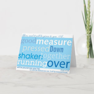 Tarjeta El 6:38 de Lucas da y le será dado