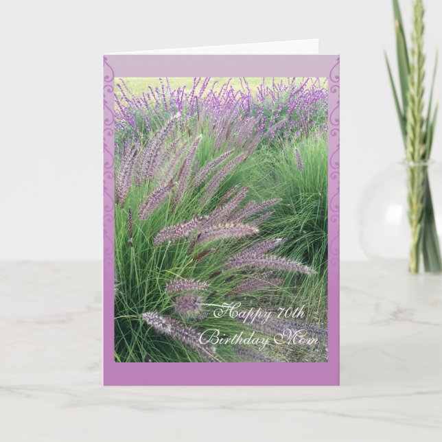 Tarjeta El 70.o cumpleaños de la mamá (Anverso)
