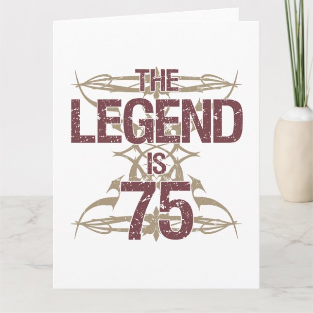 Tarjeta El 75 cumpleaños gracioso de los hombres (Anverso)