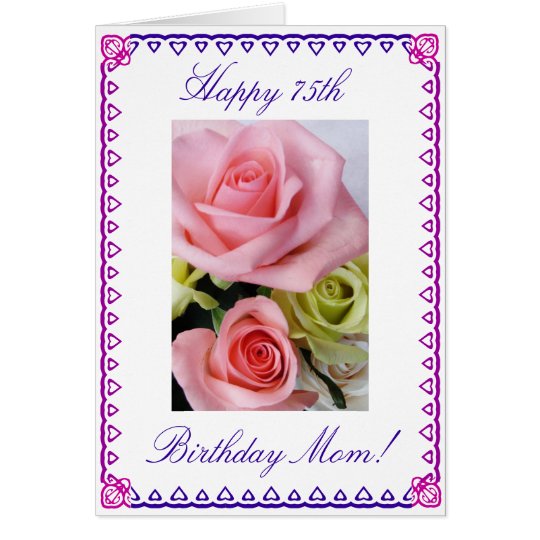 Tarjeta El 75.o cumpleaños de la mamá