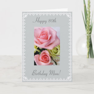 Tarjeta El 80.o cumpleaños de la mamá