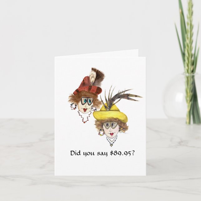 Tarjeta El 90 aniversario humorístico de las mujeres (Anverso)