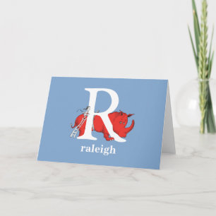 Tarjeta El ABC del Dr. Seuss: Carta R - Blanco   Añadir su