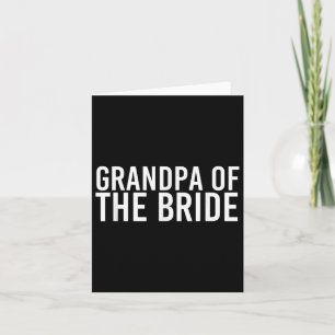 Tarjeta El Abuelo De La Novia Camisa Boda Graciosa Groom P