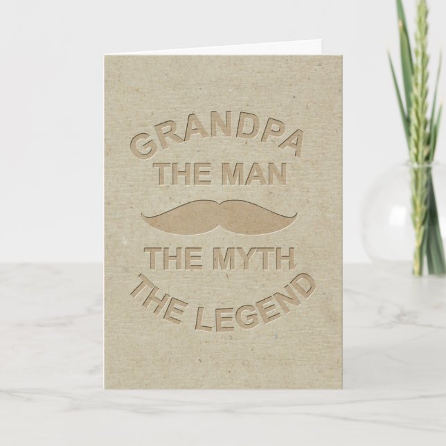 Tarjeta El Abuelo El Hombre El Mito La Leyenda (Anverso)