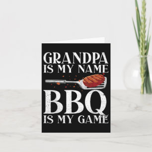 Tarjeta El Abuelo Es Mi Nombre Bbq Es Mi Parrillada De Jue