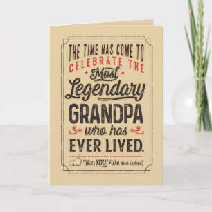 Tarjeta El abuelo más legendario de todos los tiempos