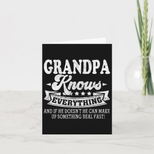 Tarjeta El abuelo sabe todo lo que es gracioso padre y# de