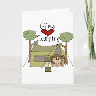 Tarjeta El acampar del amor de los chicas
