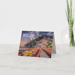 Tarjeta El acantilado de Italia de la playa de Positano se