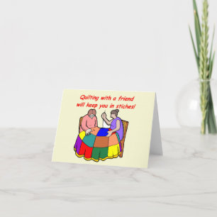 Tarjeta El acolchar con un amigo