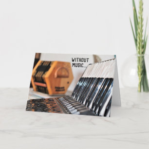 Tarjeta El acordeón de Polka Lover piensa en ti