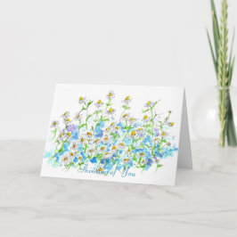 Tarjeta El acuarela de los jardines de Chamomile que piens