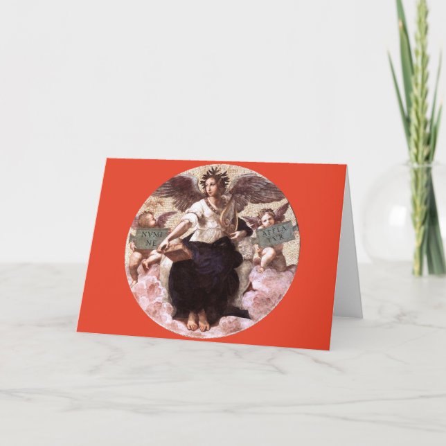 Tarjeta El acuario de POETRÍA Fresco por Raffaello Sanzio, (Anverso)