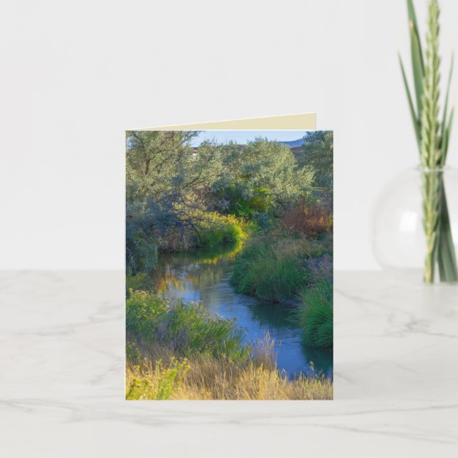 Tarjeta El agua fluye por el arroyo como una pintura (Anverso)