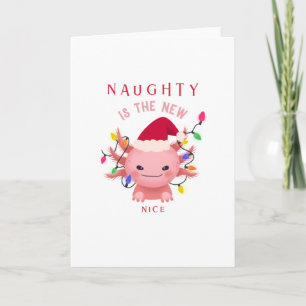 Tarjeta El ajolote de Navidad favorito de Santa X Mas