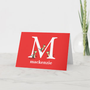 Tarjeta El alfabeto de Dr. Seuss: Letra M - Blanco   Agreg