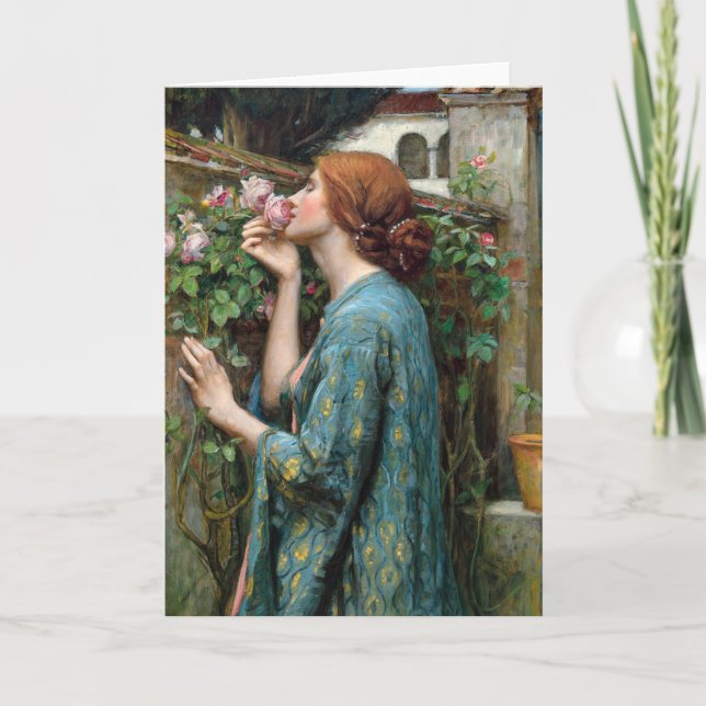 Tarjeta El alma del Rosa | John William Waterhouse (Anverso)