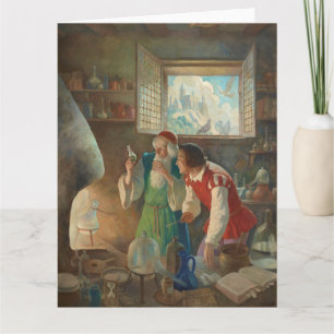 Tarjeta El Alquimista, c. 1937 por N.C. Wyeth