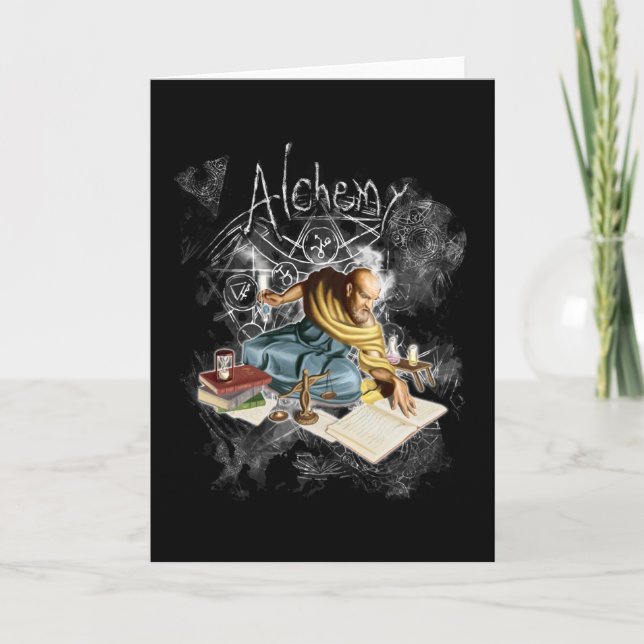 Tarjeta El alquimista | Ciencia y magia (Anverso)