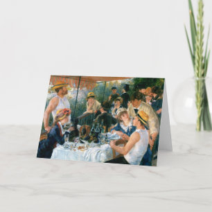 Tarjeta El alumerzo de Renoir del fiesta del canotaje