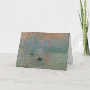 Tarjeta El amanecer de la impresión de Claude Monet (levan