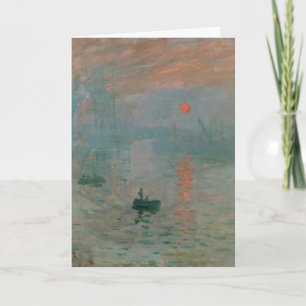 Tarjeta El amanecer de la impresión de Claude Monet (levan