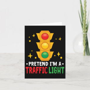Tarjeta El amante de los semáforos Halloween finge que soy