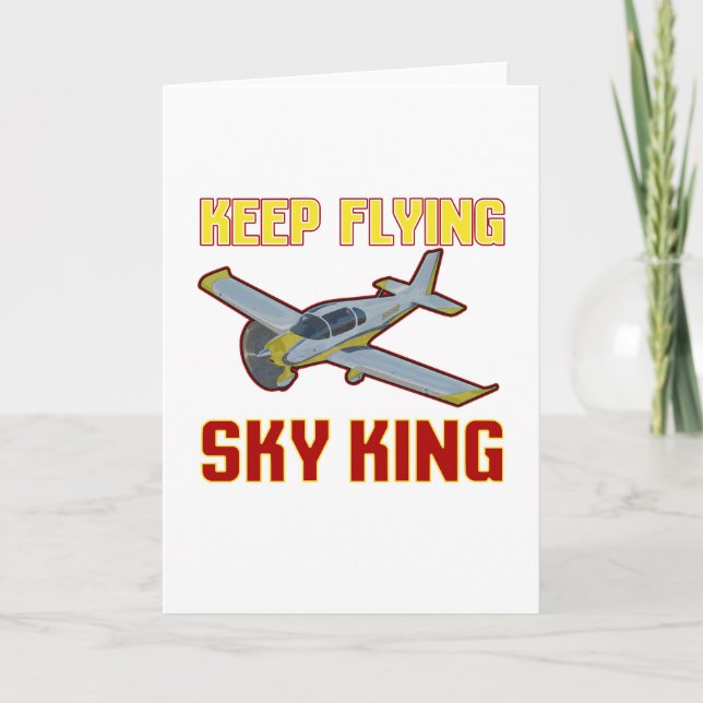 Tarjeta El amante del aeroplano guarda el volar del rey (Anverso)