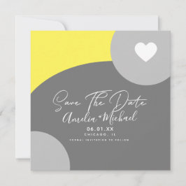 Tarjeta El amarillo gris orgánico del arco de Boho moderno