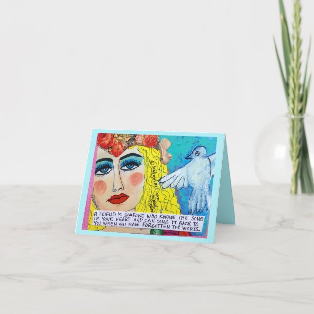 TARJETA EL AMIGO DE NOTECARD-A ES QUE ALGUIEN EL WHO SABE (Anverso)