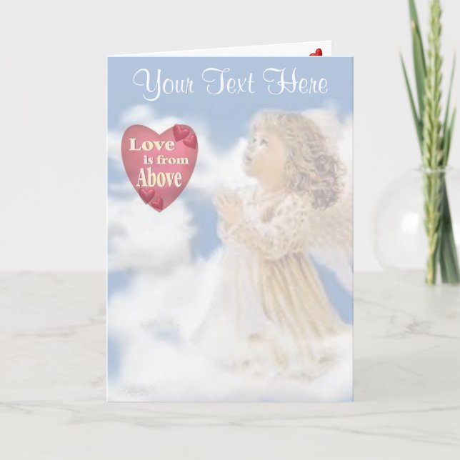 Tarjeta El amor angélico es desde arriba (Anverso)