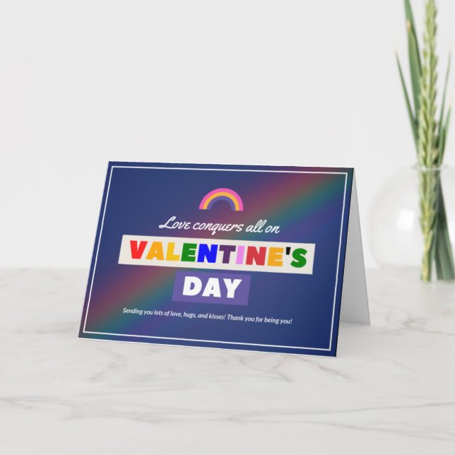 Tarjeta El amor conquista a todos - El día de San Valentín (Anverso)