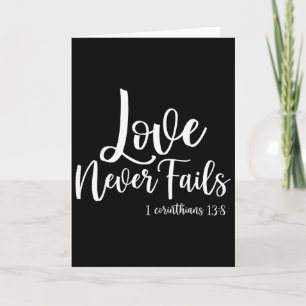 Tarjeta El amor cristiano nunca falla Corinthian 138 Feliz