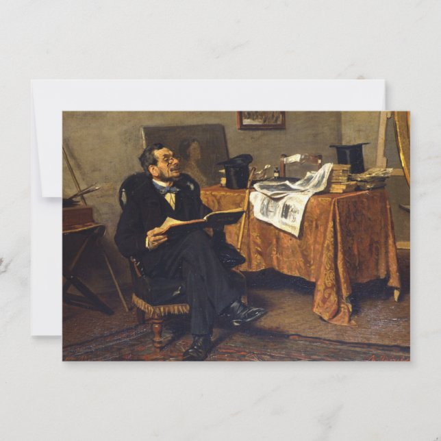 Tarjeta El amor culto por el arte (de Giovanni Boldini) (Anverso)