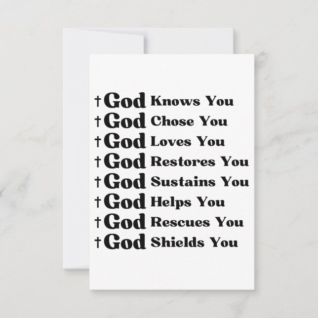 Tarjeta El amor de Dios y promete la dedicación llena de f (Anverso)