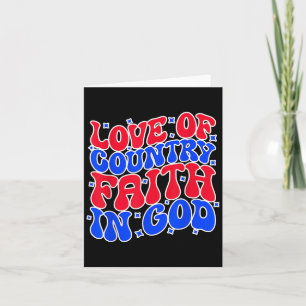 Tarjeta El Amor De La Fe Del País En Dios, La Vida Cita Pa
