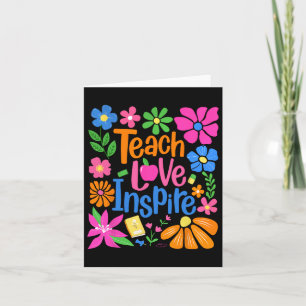 Tarjeta El Amor De Las Enseñanzas Inspira El Retro Floral