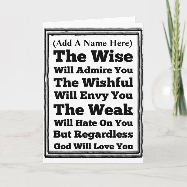 Tarjeta El Amor De Los Dioses Es Para Todos (Anverso)