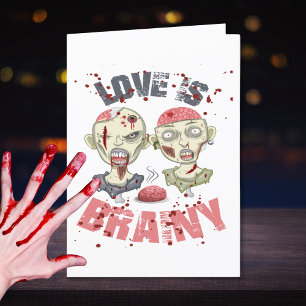 Tarjeta El amor de los zombies es brillante - Halloween di