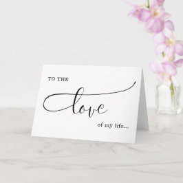 Tarjeta el amor de mi vida valentina/ amor por el aniversa