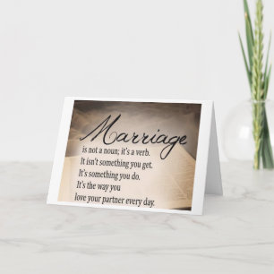 TARJETA EL AMOR DE NEWLYWED EN SU DÍA DE BODA