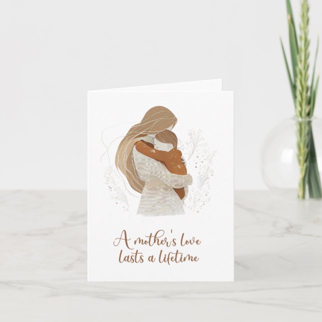 Tarjeta El amor de una madre dura toda la vida (Anverso)