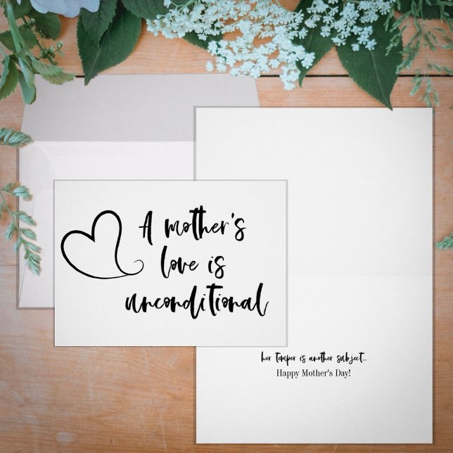 Tarjeta El amor de una madre es incondicional y divertido (Subido por el creador)