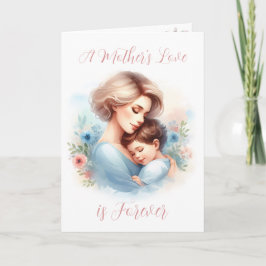 Tarjeta El amor de una madre por la acuarela Día de la Mad