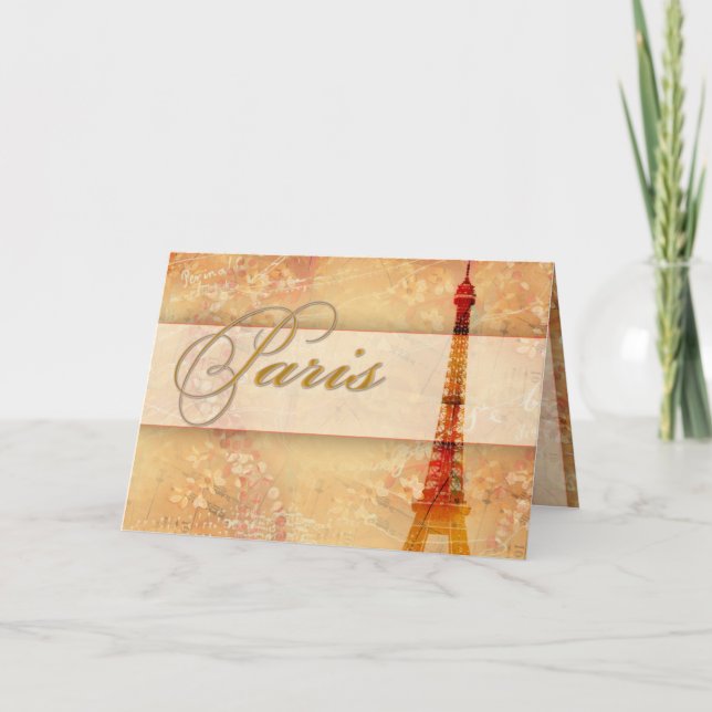 Tarjeta El amor en París (Anverso)